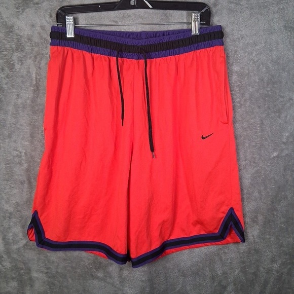 Nike Other - Nike Basketball Shorts Men XL Dry Fit Red Purple Black Stretchable Wiht Pockets